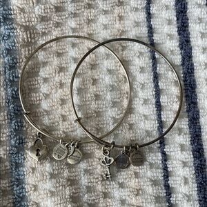 Alex and Ani Silver Charm Bangles